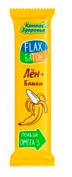 Батончик "Flax батон" Банан 30г Компас Здоровья