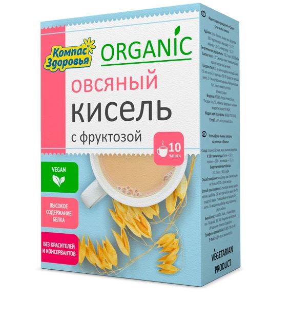 Кисель с фруктозой овсяный 150г