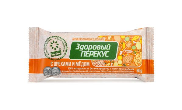 Здоровый Перекус Орехи и Мёд 55г