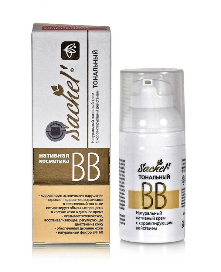 Сашель. Натуральный нативный тональный BB крем 30мл.