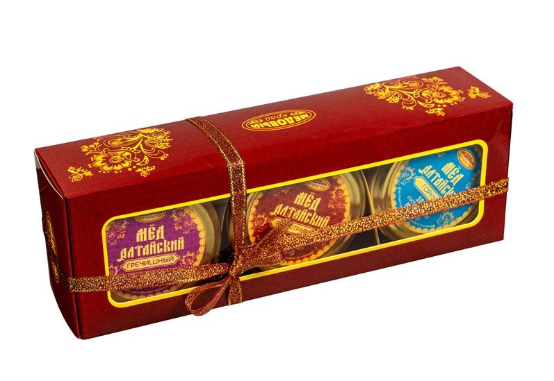 Медовый набор «Три вкуса Алтайского мёда» Медовый край