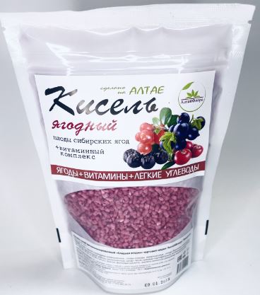 Кисель Ягодный (брусника, клюква,черная смородина, черноплодная рябина) 250г.дойпак