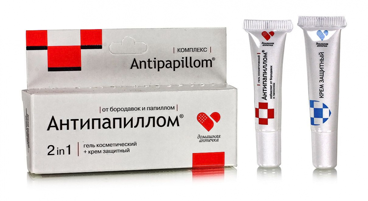 Антипапиллом комплекс 2 в 1 (гель + крем)  2*5мл. Две линии