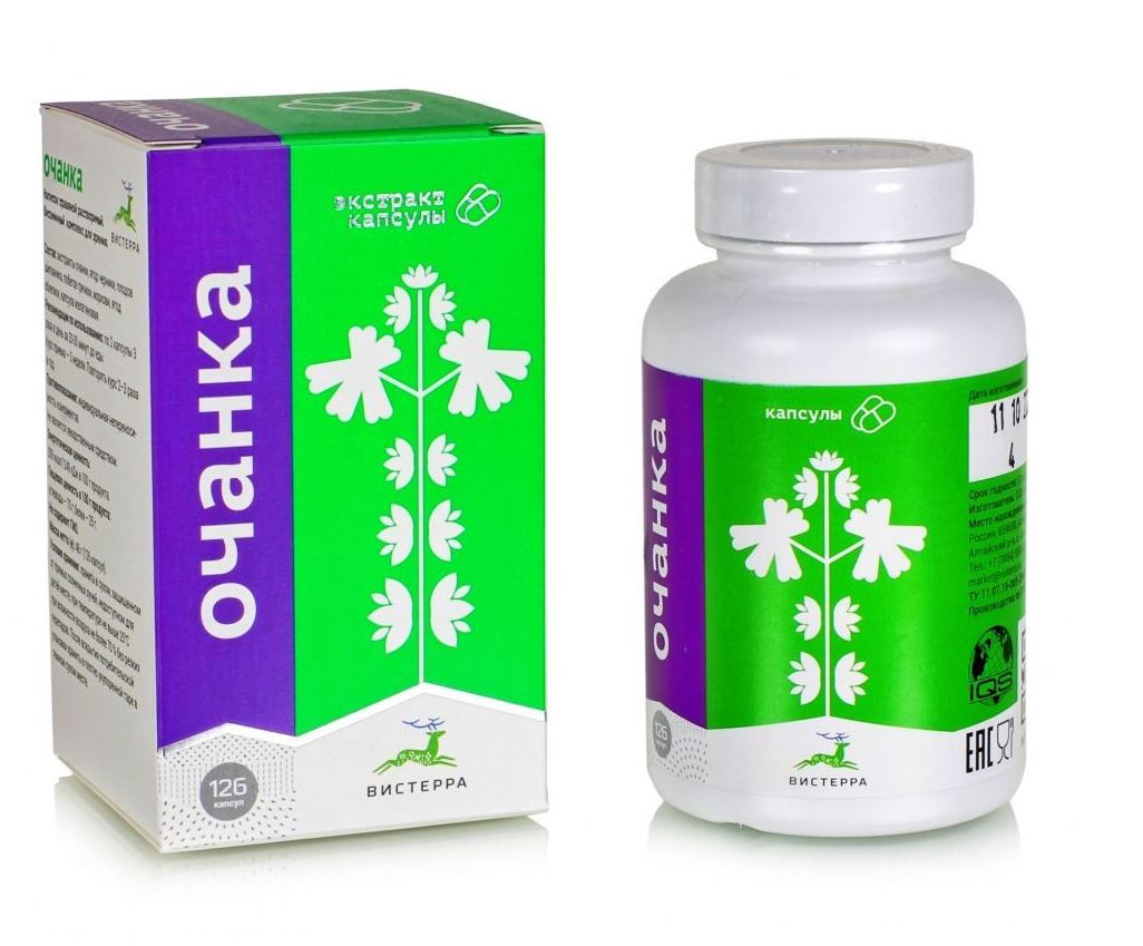 Экстракт "Очанка" 126 капсул. 63г.  Вистерра