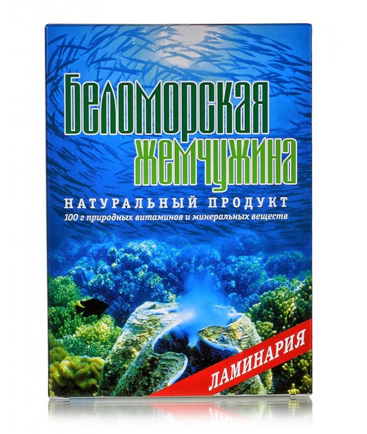 Ламинария "Беломорская жемчужина" Водоросли сушеные, пищевые 100гр