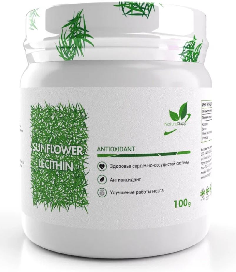 Лецитин подсолнечный порошок 100 гр NaturalSupp