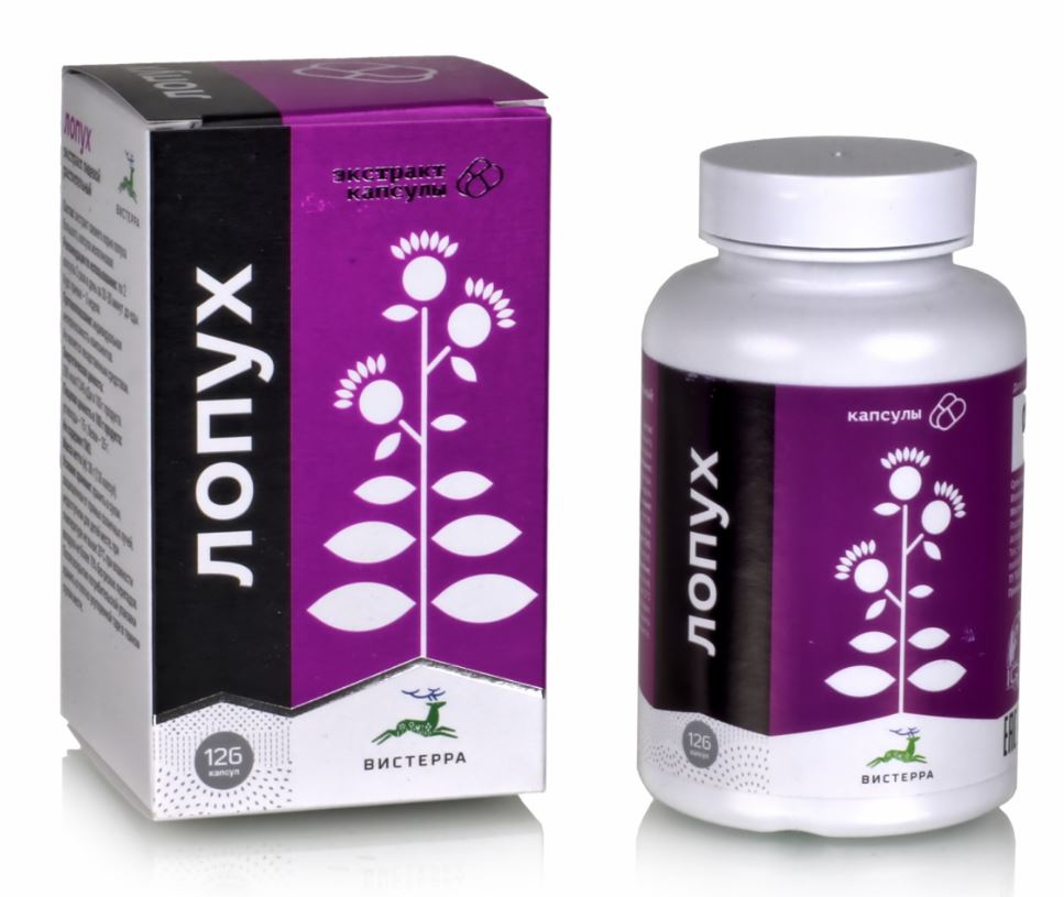 Экстракт "Лопух" 126капсул. 38гр.  Вистерра