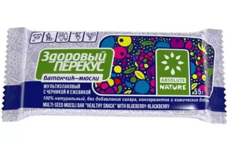 Здоровый Перекус с Черникой-Ежевикой 55г
