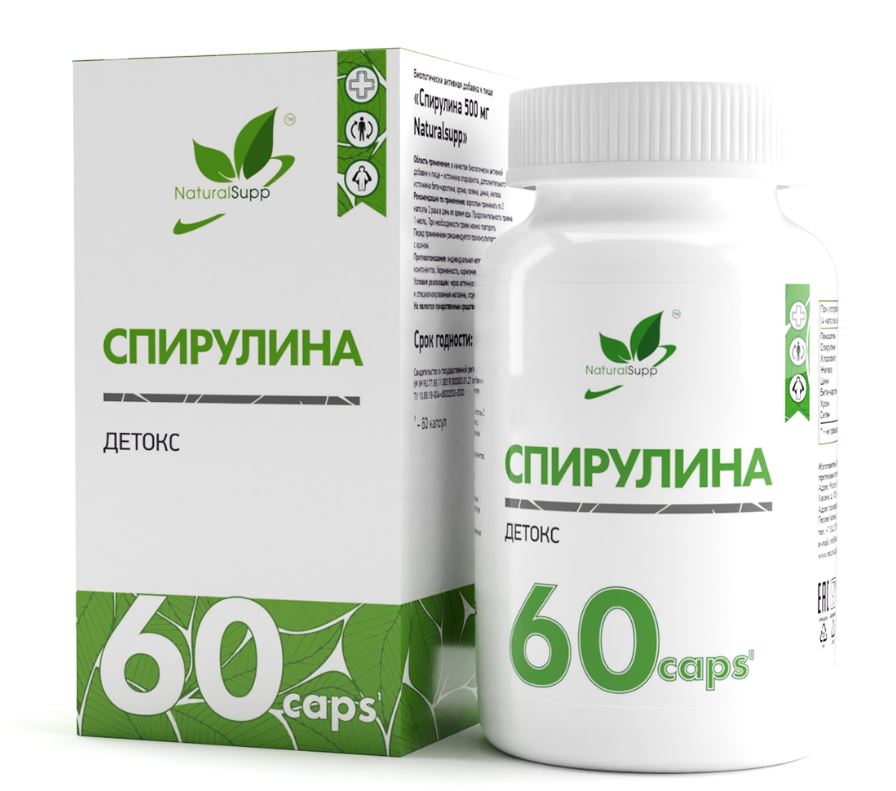 Спирулина 60 капс. 500 мг NaturalSupp